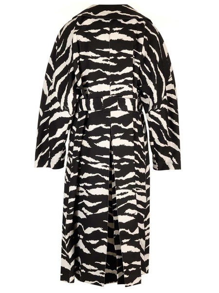 Zebra Denim Trench Coat