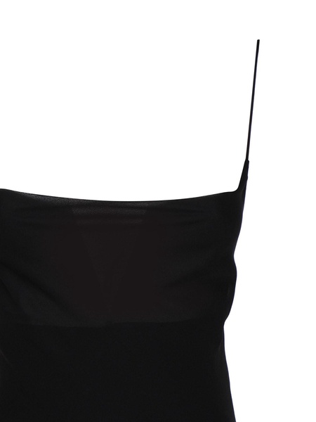 Long Dress With Shawl Neckline