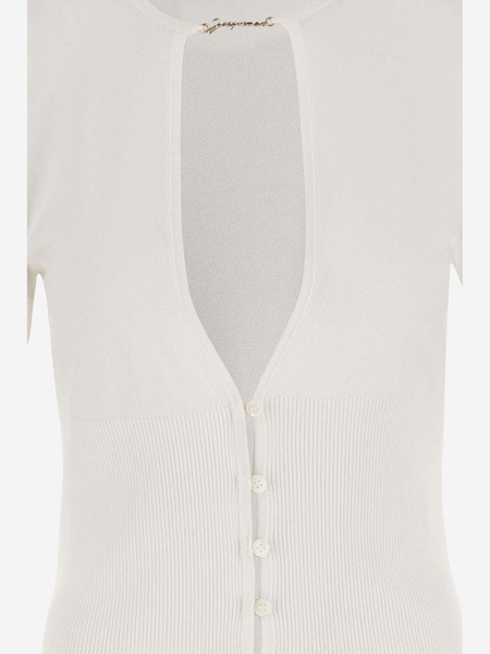 Le Haut Pralu Cut-out Short Sleeves Cardigan