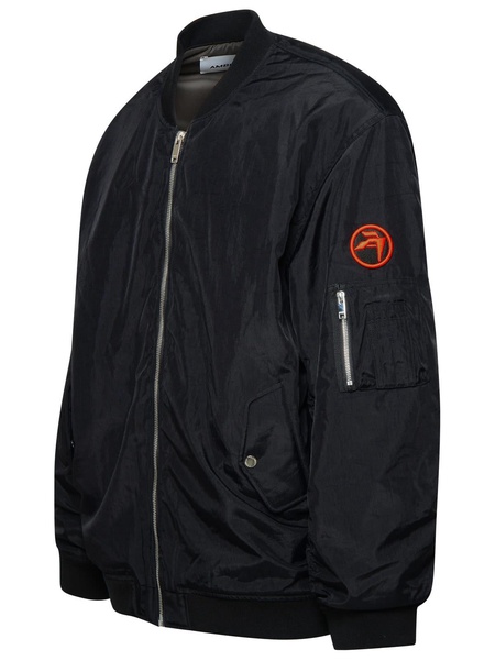 Logo Patch Bomber Jacket