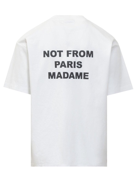Slogan Printed Crewneck T-shirt