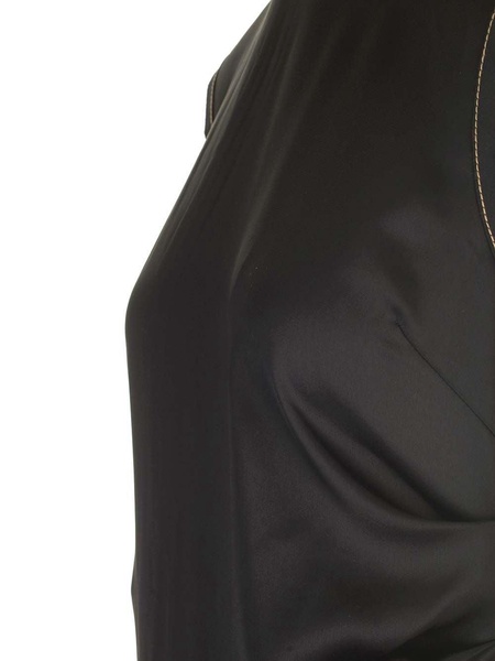 Sleeveless Draped Midi Dress