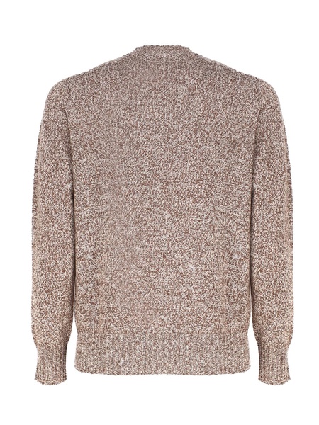 Crew-neck Sweater In Mouliné Cashmere