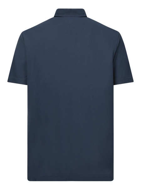 Blue Crepe Polo