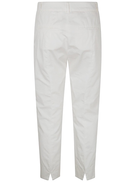 Light Cotton Satin Stretch Trousers