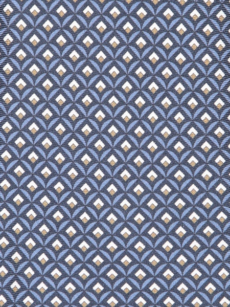 Mini Geometric Blue-beige-white Tie