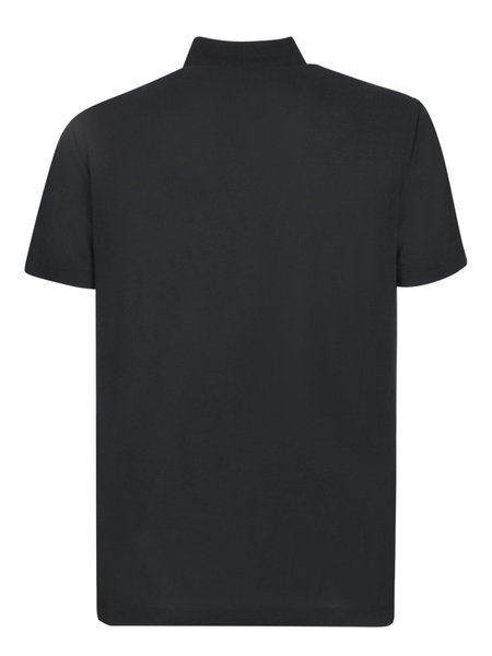 Black Crepe Polo Shirt
