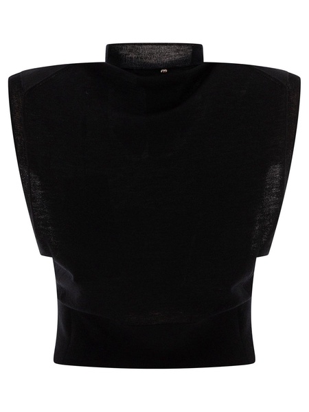 High Neck Sleeveless Jumper