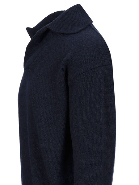 Cashmere Lambswool Polo Collar Pullover