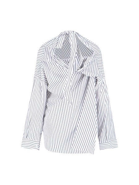 Striped Shirt With Bow Detail