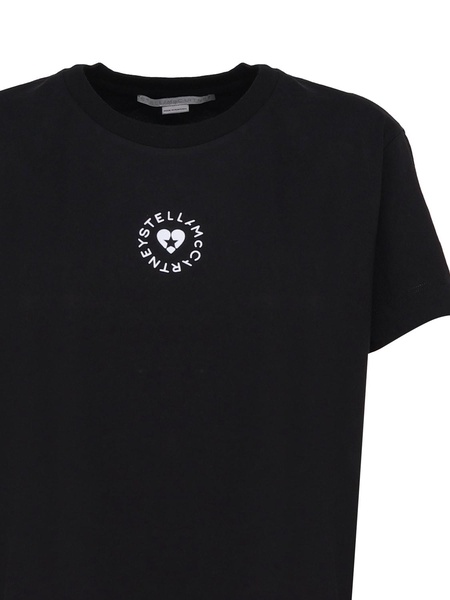 Cotton T-shirt With Circular Logo