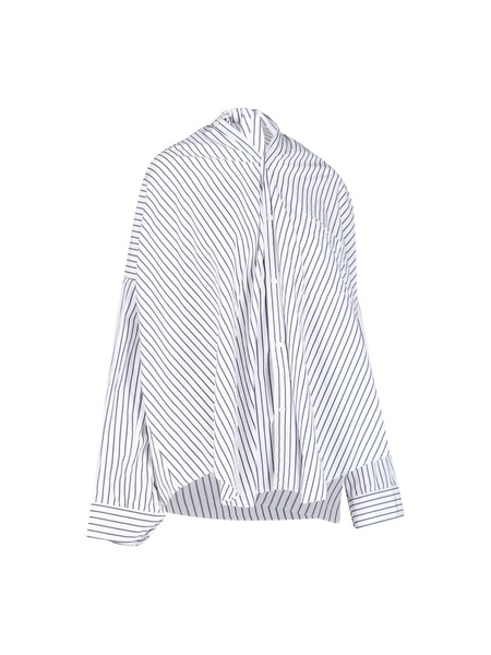 Striped Shirt With Bow Detail