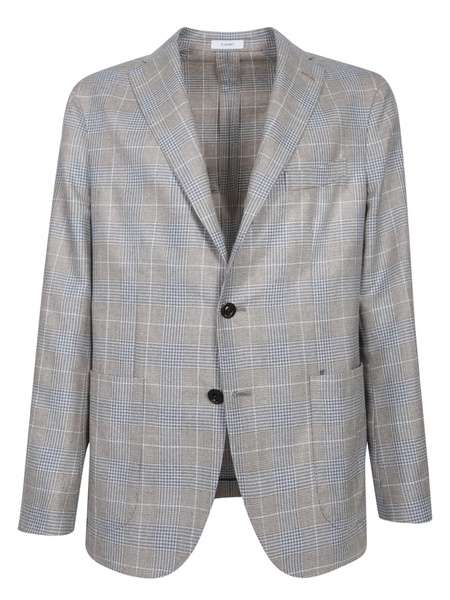 Beige/grey Linen Check Jacket