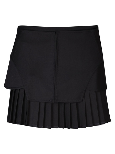 Black Flannel Mini-skirt