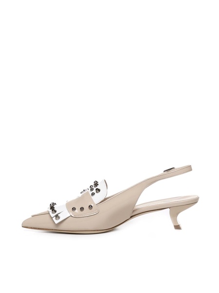 Patent Leather Pumps With Studs