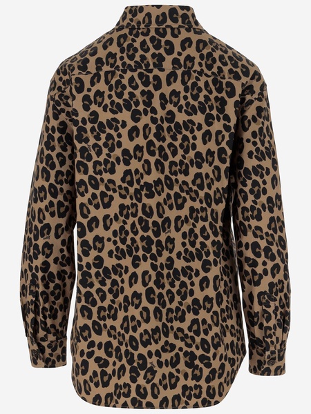Leopard Print Stretch Cotton Shirt