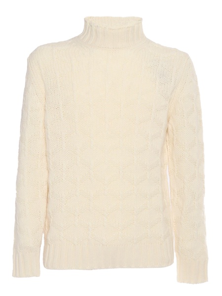 Diamond Pattern Turtleneck Sweater