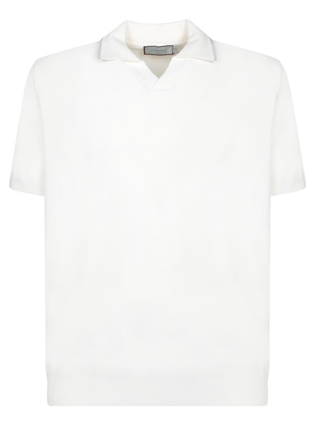 White Cotton Polo Shirt