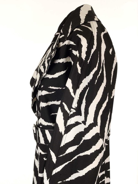 Zebra Denim Trench Coat