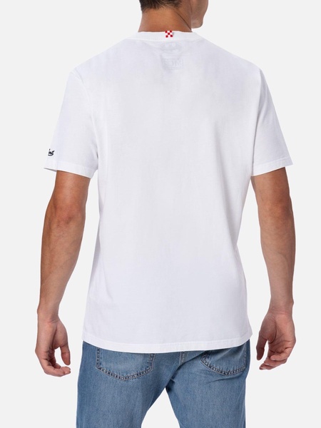 Man Cotton T-shirt With Batman Print And Embroidery | Batman Special Edition