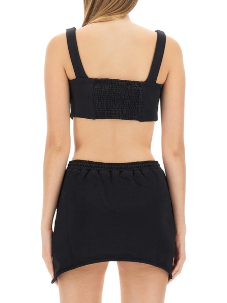 Black Crop Top With Logo