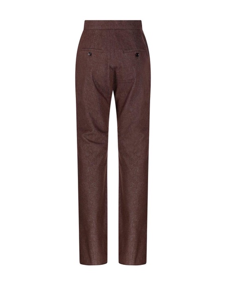Button Detailed Straight-leg Trousers