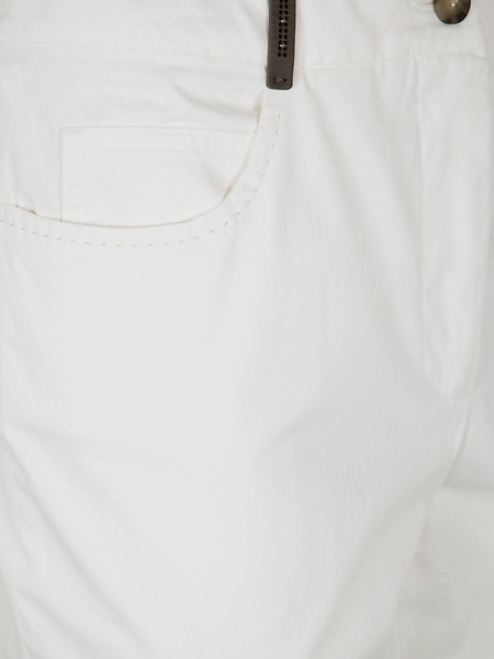 Light Cotton Satin Stretch Trousers