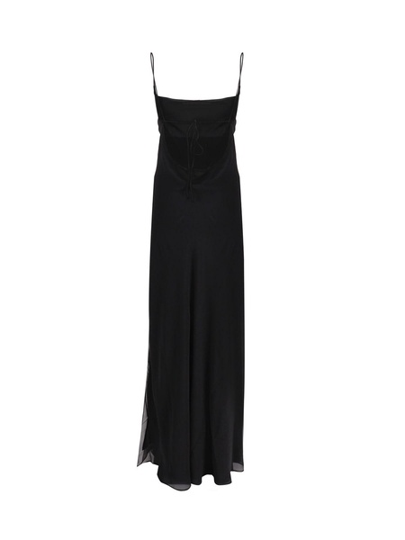 Long Dress With Shawl Neckline