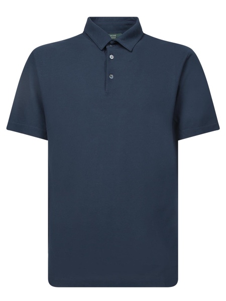 Blue Crepe Polo