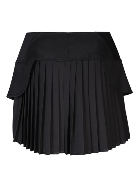 Black Flannel Mini-skirt