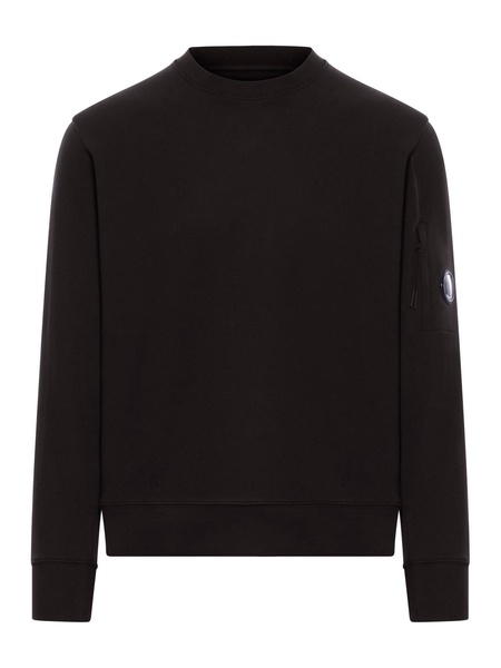 Crewneck Sweatshirt In Cotton Diagonal Raised Fleece Lens