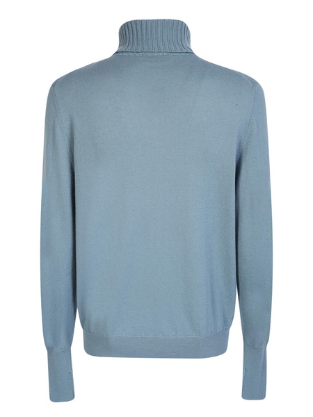 Light Blue High Neck Sweater