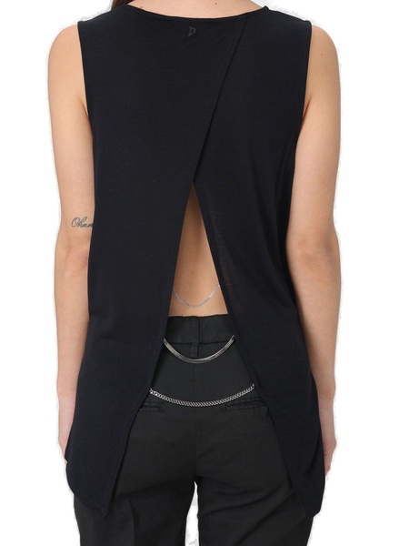 Chain Embellished Crewneck Tank Top