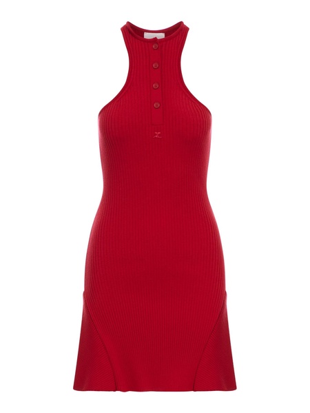 Red Viscose Blend Dress