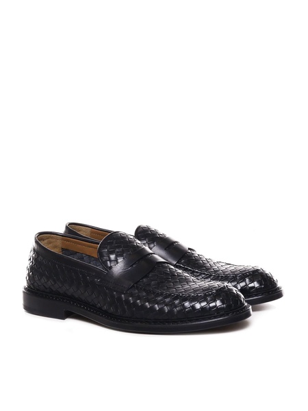 Woven Leather Loafers