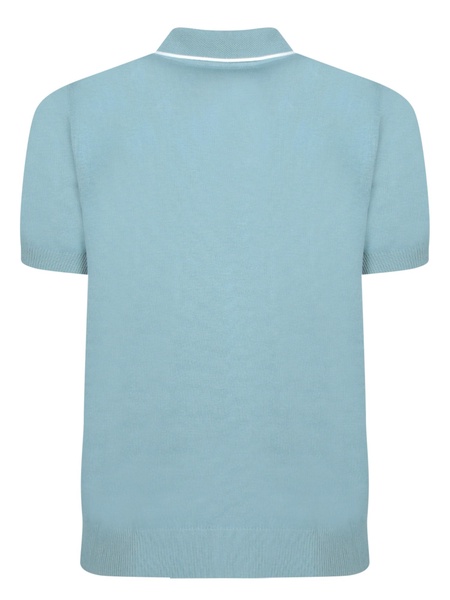 Blue Cotton Polo Shirt