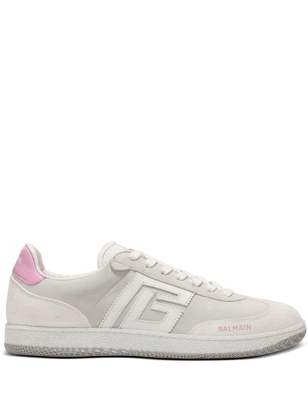 Swan Mixed Leather Low-Top Sneakers