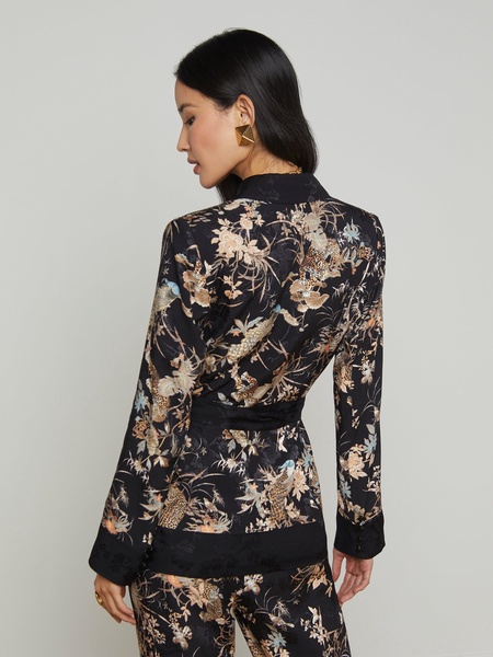 Jordana Satin Wrap Blazer