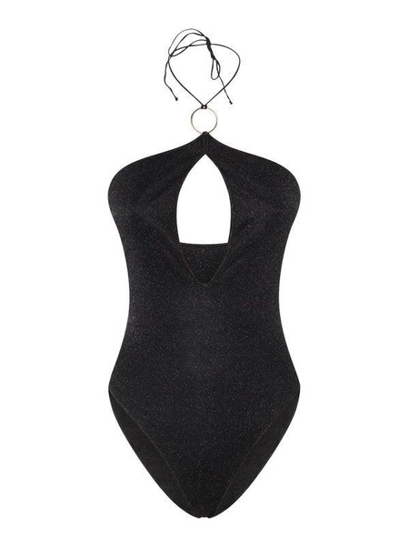 Black Lumiere Ring Maillot One Piece Swimwear
