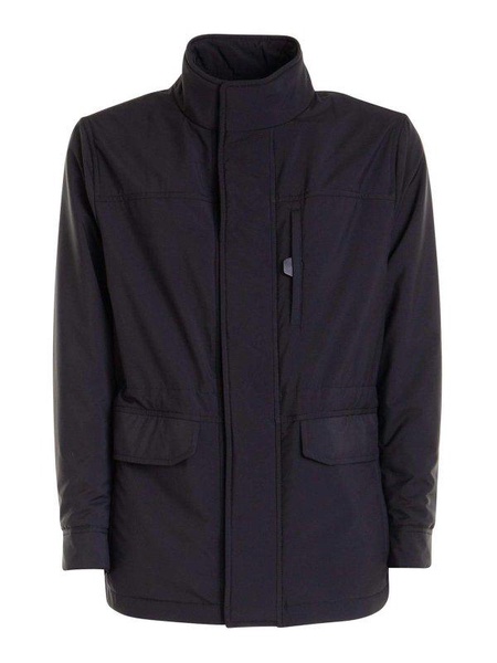 High Neck Button Jacket