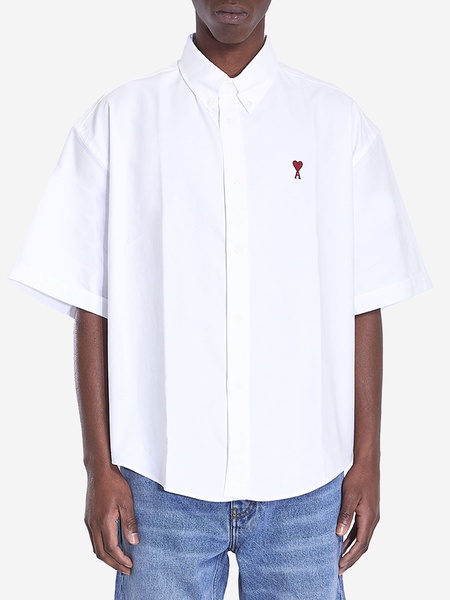 AMI Boxy Fit ADC Cotton-Poplin Short Sleeve Shirt - S