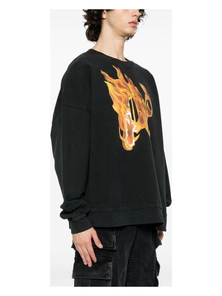Black Logo Print Hoodie