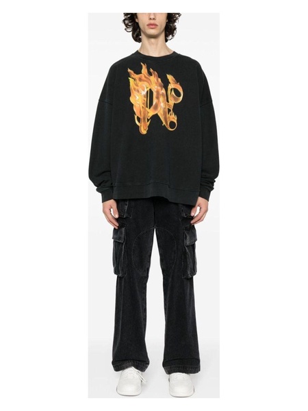 Black Logo Print Hoodie