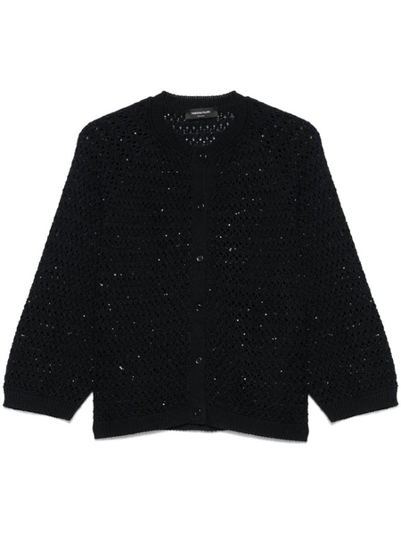EMBROIDERED SEQUIN CARDIGAN