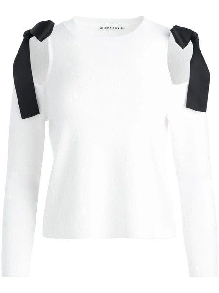 Dara bow-embellished wool-blend jumper