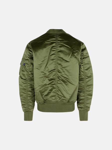 'FLIGHT' GREEN NYLON BOMBER JACKET
