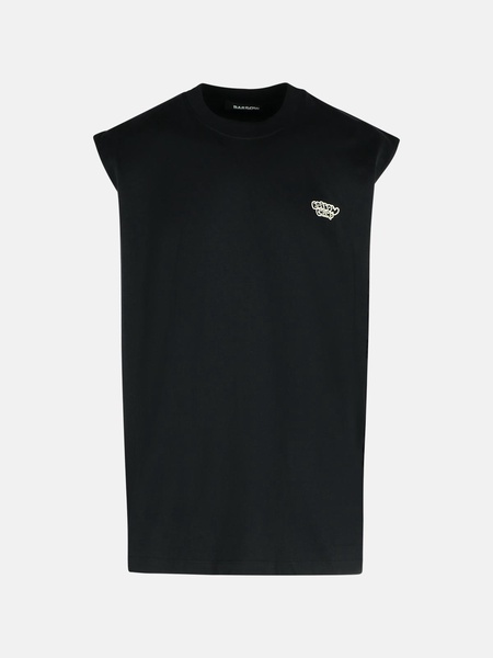 BLACK COTTON TANK TOP