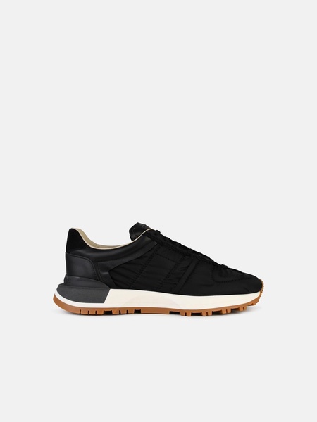 Maison Margiela '50-50' Black Leather Blend Sneakers Men