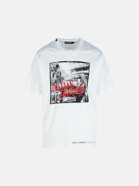 WHITE COTTON T-SHIRT