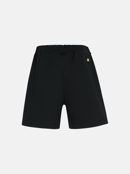 'RUGBY' BLACK COTTON BERMUDA SHORTS